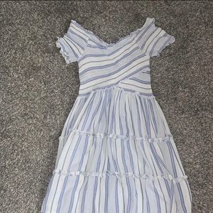 Blue and White Stripe Dress